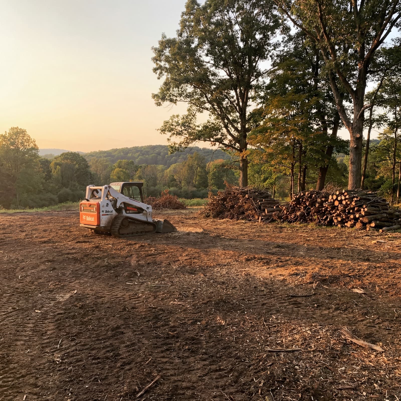 Professional brush removal and land clearing with commercial equipment